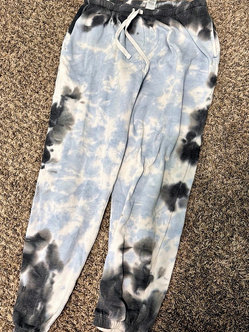 Tie-Dye Joggers in Blue & Black